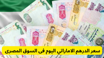 سعر الدرهم الاماراتي اليوم مقابل الجنية المصر في البنوك المصرية