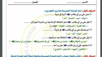 مراجعات نهائية.. أسئلة تقييم الأسبوع الـ 15 الدراسات الاجتماعية لـ الصف الثاني الإعدادي – وكالة يمن للأنباء